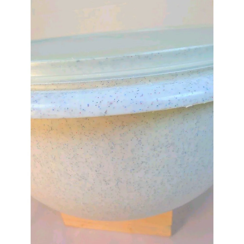 Vintage Tupperware Classic Mixing Bowl Speckled w/ Sheer Lid